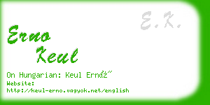 erno keul business card